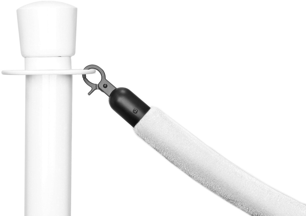   | Afzetkoord Velours | Zwart - Wit